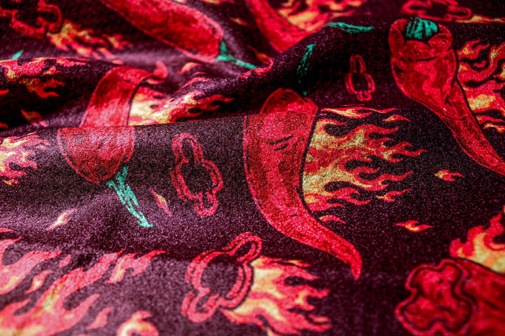 Close up of patterned microfibre golf towel