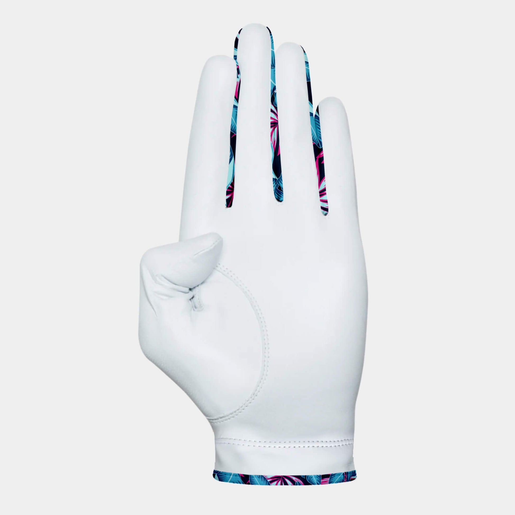 A premium Cabretta leather golf glove with cool design