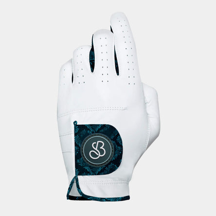 A premium Cabretta leather golf glove with cool design