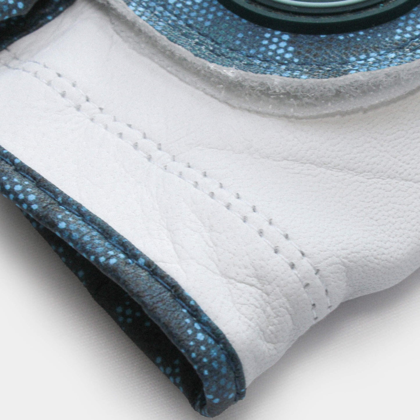 A premium Cabretta leather golf glove with cool design