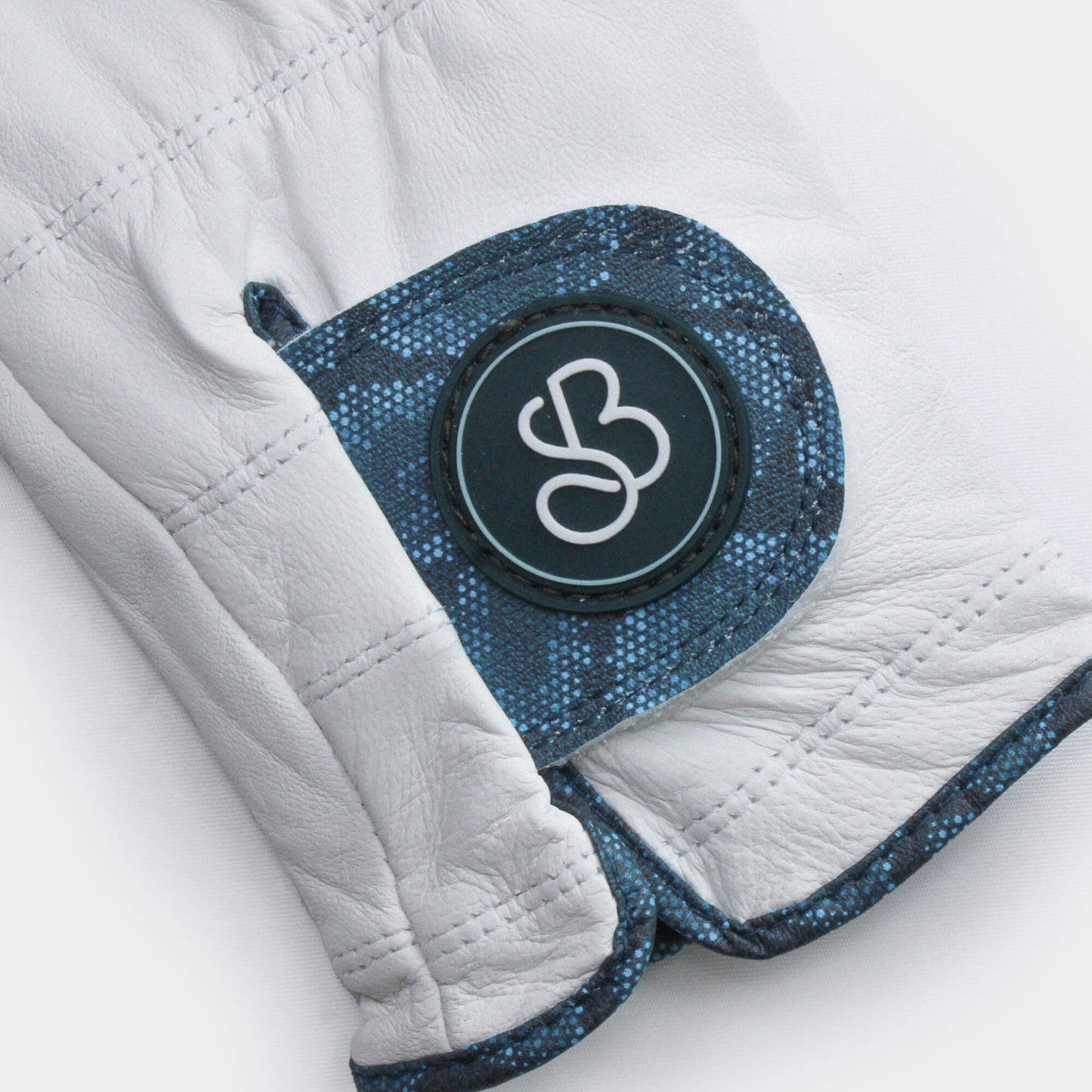 A premium Cabretta leather golf glove with cool design