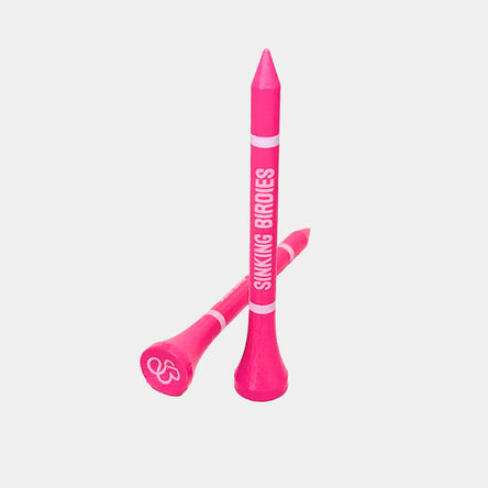 45 Bamboo Golf Tees - Neon Pink