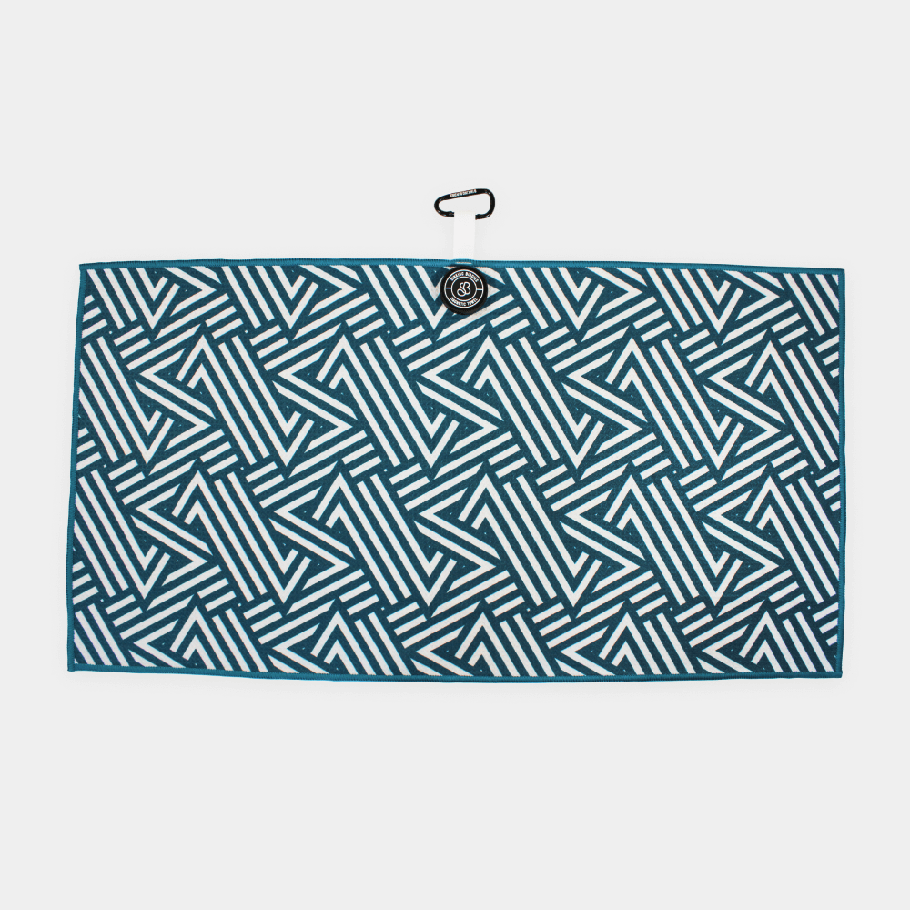 Geometric magnetic golf towel