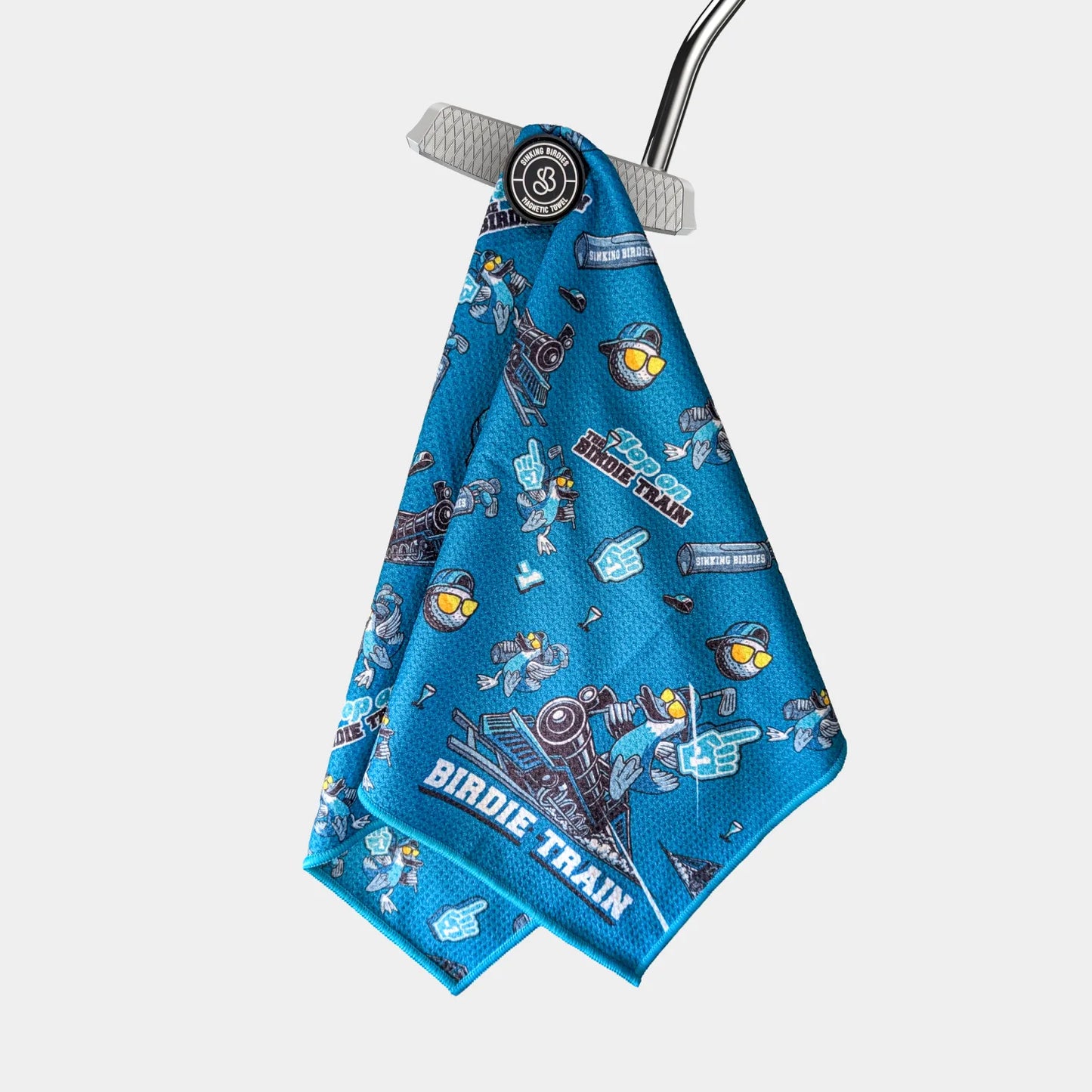 Birdie Train Magnetic Golf Towel