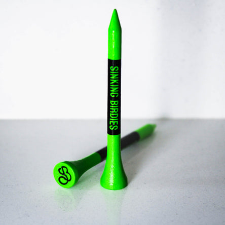 45 Bamboo Golf Tees - Neon Green