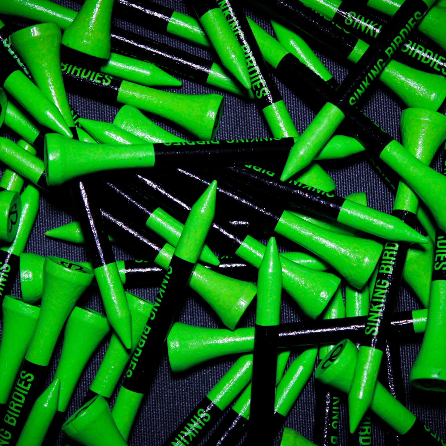 45 Bamboo Golf Tees - Neon Green