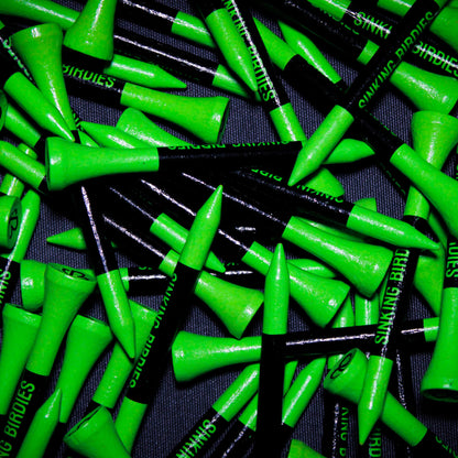 45 Bamboo Golf Tees - Neon Green