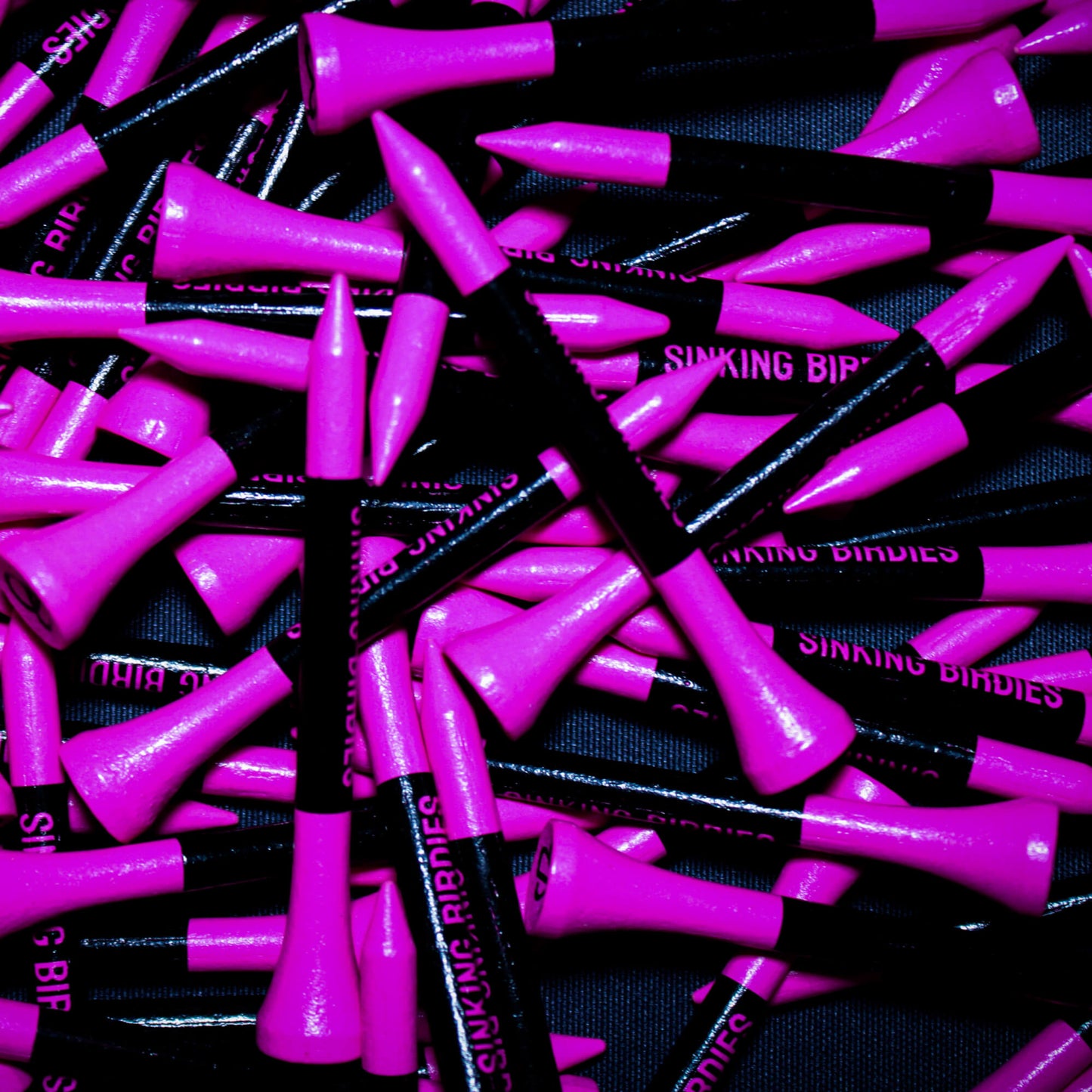 45 Bamboo Golf Tees - Neon Pink