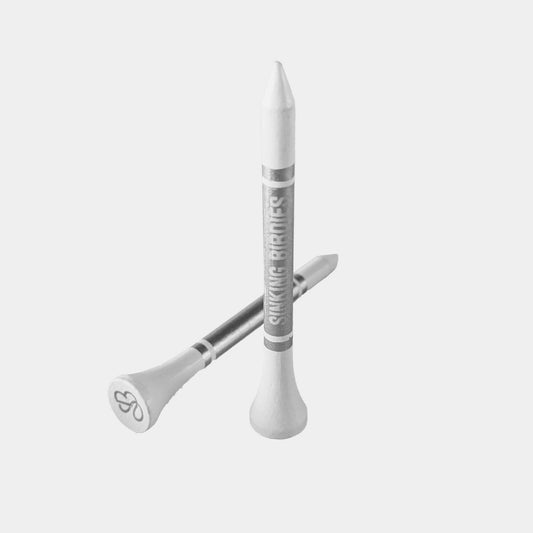 45 Bamboo Golf Tees - White